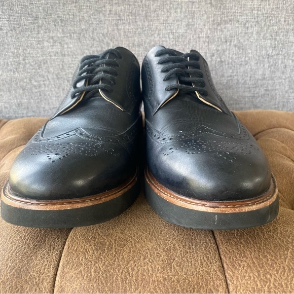 Samuel Hubbard Tipping Point Black Leather Wingtip Oxford Shoes Vibram Sole 10 main image 8
